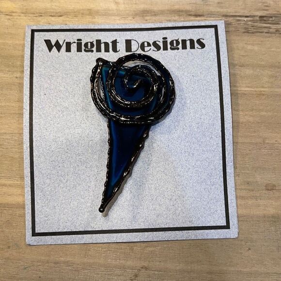 Original Brooch By David Wright Custom Made From ChromePlate NWT - Picture 7 of 8